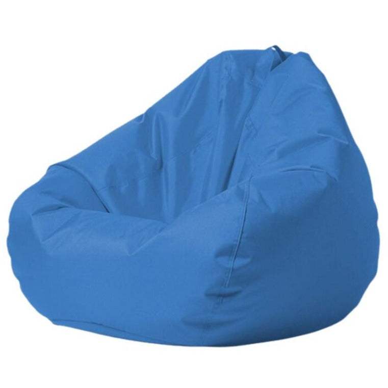 Aussie Outdoor Mykonos Teardrop Bean Bag Cover in Blue, 100x120cm, waterproof Oxford fabric, UV-resistant outdoor seating for poolside or balcony
