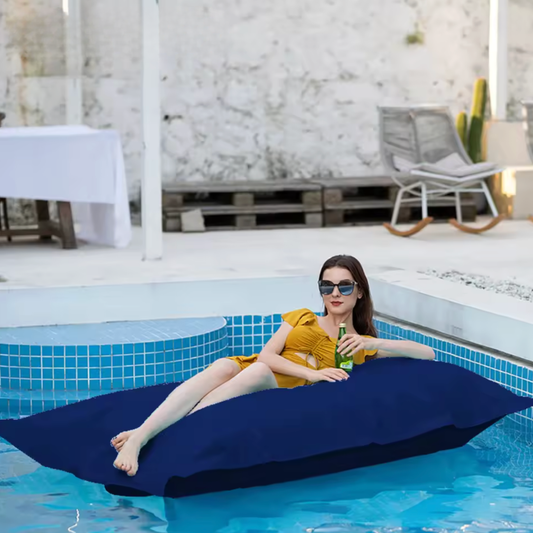 Mykonos Large Outdoor Waterproof Bean Bag Cover Dark Blue