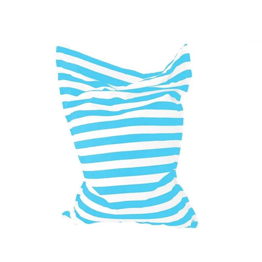 Bertha Premium waterproof floating bean bag cover 140 x 145 single lounger black white stripe on white background