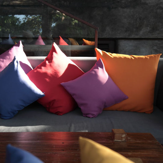 Bondi Outdoor Waterproof Plain Block Cushion Cover Orange 5 Sizes