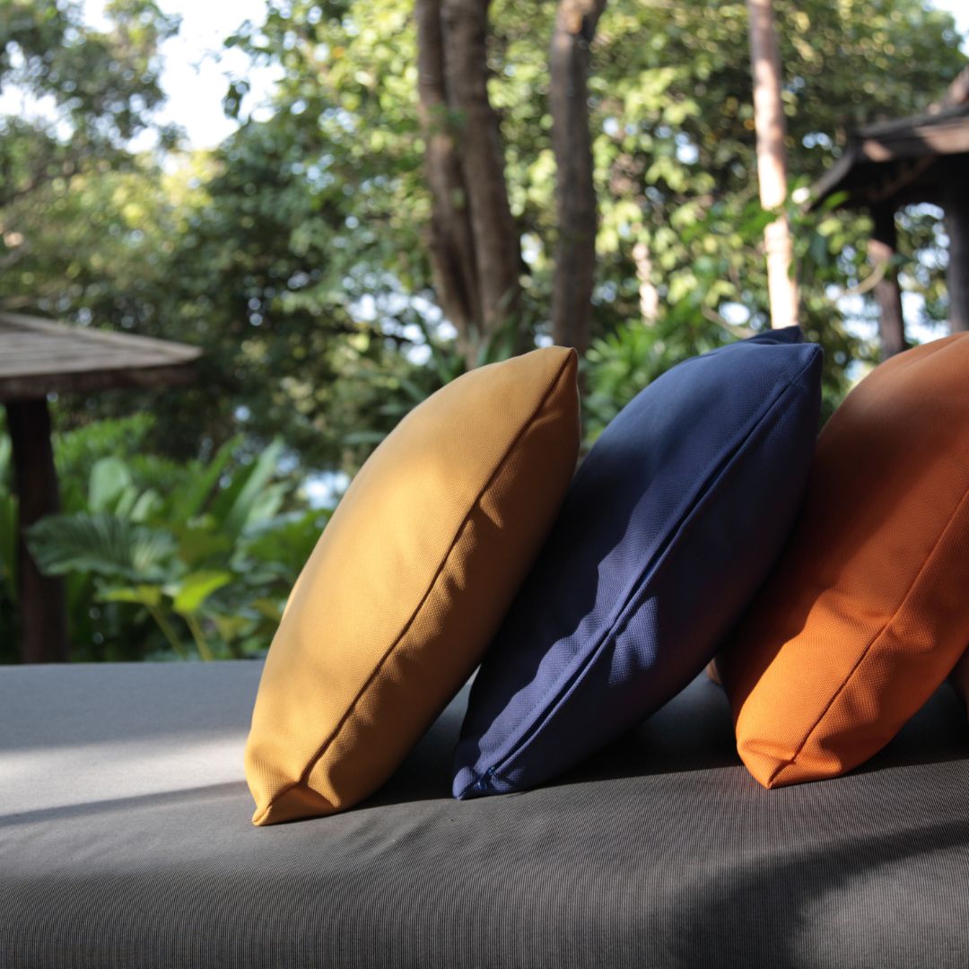 Bondi Outdoor Waterproof Plain Block Cushion Cover Orange 5 Sizes