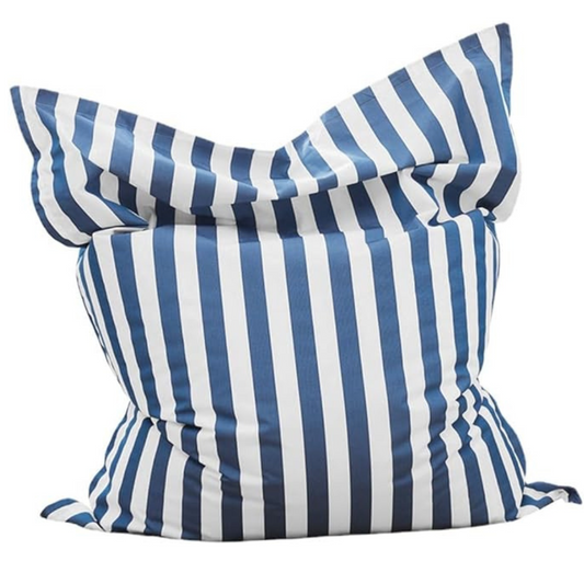 Big Bertha Premium Waterproof Striped Floating Bean Bag Cover Navy White