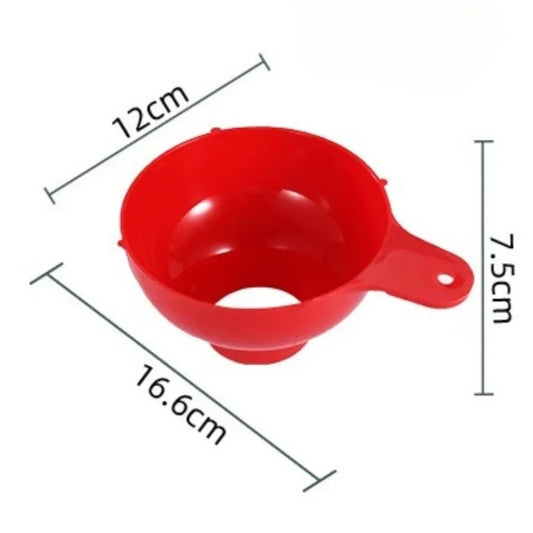 Beanbag filling funnel showing size dimensions including diameter and height