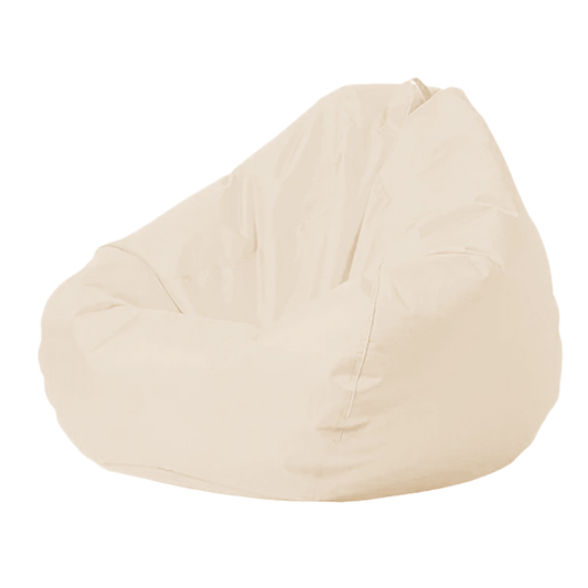 Light sand Mykonos weatherproof teardrop beanbag cover, 100 x 120 cm.