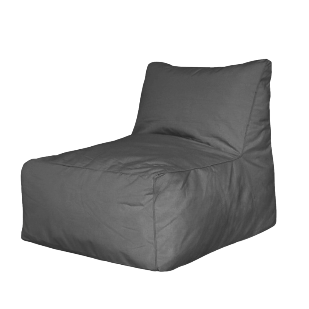 Dark charcoal Hamptons outdoor lounge chair bean bag cover